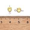SHEGRACE Brass Pave Cubic Zirconia Flat Round Connector Charms XGRQ2O832-435C-P-6