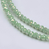 Electroplate Glass Beads Strands GLAA-F077-FR12-3