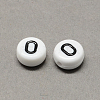 White and Black Acrylic Horizontal Hole Letter Beads SACR-Q101-01O-2