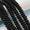 Natural Black Stone Beads Strands G-Z030-A21-01-1