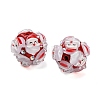 Christmas Theme Polymer Clay Rhinestone Beads with Resin RESI-Z045-01C-2