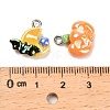 Halloween Electroplate Opaque Resin Pendants RESI-H040-02A-P-3