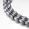 Electroplate Magnetic Synthetic Hematite Bead Strands G-A164-12A-04-1