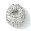 Rack Plating Brass Cubic Zirconia Pendants KK-S378-02P-O-1
