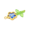 Acrylic Flower-shaped Pendants PALLOY-JF03867-01-4