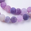 Natural Weathered Agate Beads Strands G-G589-8mm-06-5