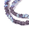 Frosted Transparent Glass Beads Strands GLAA-N054-4mm-12-3