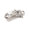 Marine Animal Theme Platinum  Brass Micro Pave Clear Cubic Zirconia Pendants KK-U031-01P-02-2