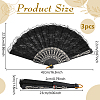 Plastic & Lace Folding Fan AJEW-WH0709-241B-2