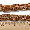 Dyed Natural Imperial Jasper with Resin Beads Strands G-G083-F04-01-4
