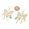 Butterfly & Moon & Star Brass Chandelier Earrings EJEW-TA00361-4