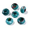Two Tone Glass European Beads GDA009-6-1
