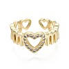 Brass Micro Pave Clear Cubic Zirconia Cuff Rings RJEW-S044-115-NF-3
