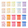 100Pcs 10 Colors Organza Drawstring Jewelry Pouches OP-TA0001-02-2