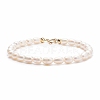 Grade A Natural Pearl Beaded Bracelets with Brass Spring Ring Clasps for Women X-BJEW-JB08037-1
