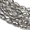 Electroplate Glass Beads Strands X-EGLA-D015-15x10mm-34-4