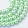 Baking Paint Pearlized Glass Pearl Round Bead Strands HY-Q003-12mm-04-1