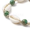 4Pcs 4 Color Dyed Natural Imperial Jasper & Cowrie Shell Braided Bead Bracelets Set for Women BJEW-TA00208-5