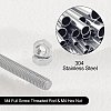 304 Stainless Steel M4 Full Screw Threaded Rod & M4 Hex Nut STAS-GA0001-48B-5