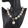 Imitation White Pearl Acrylic Beaded Necklaces NJEW-JN05122-02-3