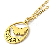 304 Stainless Steel Pendant Necklaces NJEW-Z025-03G-2