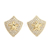 Brass Micro Pave Cubic Zirconia Stud Earrings for Women EJEW-E310-12G-03-1