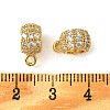 Brass Brass Micro Pave Cubic Zirconia Tube Bails KK-M277-09C-G-3