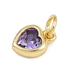 Brass with Cubic Zirconia Pendants KK-A269-67A-G-2
