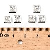 Brass Rhinestone Spacer Beads X-RSB072-04S-4