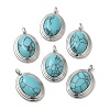 Synthetic Turquoise Pendants KK-M270-41P-03-1