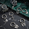16Pcs 8 Style Cross/Butterfly/Moon Alloy Shoe Decoration HJEW-AB00624-4