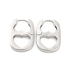 Heart Rack Plating Brass Hoop Earrings for Women KK-Z038-20P-1