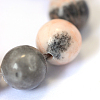 Natural Pink Zebra Jasper Round Bead Strands X-G-E334-4mm-11-4