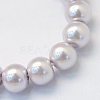 Baking Paint Pearlized Glass Pearl Round Bead Strands X-HY-Q330-8mm-25-2