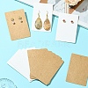 50Pcs Rectangle Kraft Paper One Pair Earring Display Cards with Hanging Hole CDIS-YW0001-16A-6