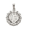 304 Stainless Steel Pendants STAS-B086-09C-P-1