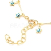 Brass Enamel Charm Bracelets BJEW-JB05555-3