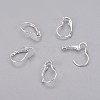 Silver Color Plated Brass Leverback Earring Findings X-KK-B797-S-NF-1