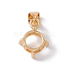Brass Pendant Cabochon Settings KK-E066-03G-01-3