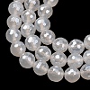 Electroplated Natural Agate Beads Strands G-B191-A07-8mm-20-3