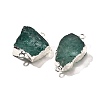 Raw Rough Natural Dyed Quartz Crystal Links Connector Charms G-K189-04S-01-2