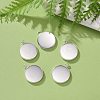 304 Stainless Steel Pendant Cabochon Settings STAS-F191-14S-F-4
