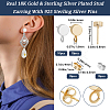 20Pcs 2 Colors Flat Round Brass Stud Earring Finding KK-BBC0013-38-2