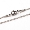 304 Stainless Steel Box Chain Necklaces NJEW-M124-10-2