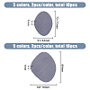 5 Sets 5 Colors Microfiber Leather Self-Adhesive Heel Cushion Sets FIND-FH0006-35-2