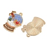 Christmas Theme Alloy Enamel Pendants ENAM-C031-01G-05-2