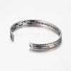 304 Stainless Steel Foot Painted & Ruler Cuff Bangles BJEW-K105-10P-3