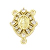 Brass Clear Cubic Zirconia Virgin Mary Chandelier Component Links KK-D325-07G-03-1