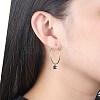 925 Sterling Silver Hoop Earrings EJEW-BB30561-3