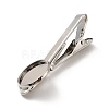 Brass Tie Bar Clips Tie Pins with Blank Cabochon Settings KK-A159-01P-3